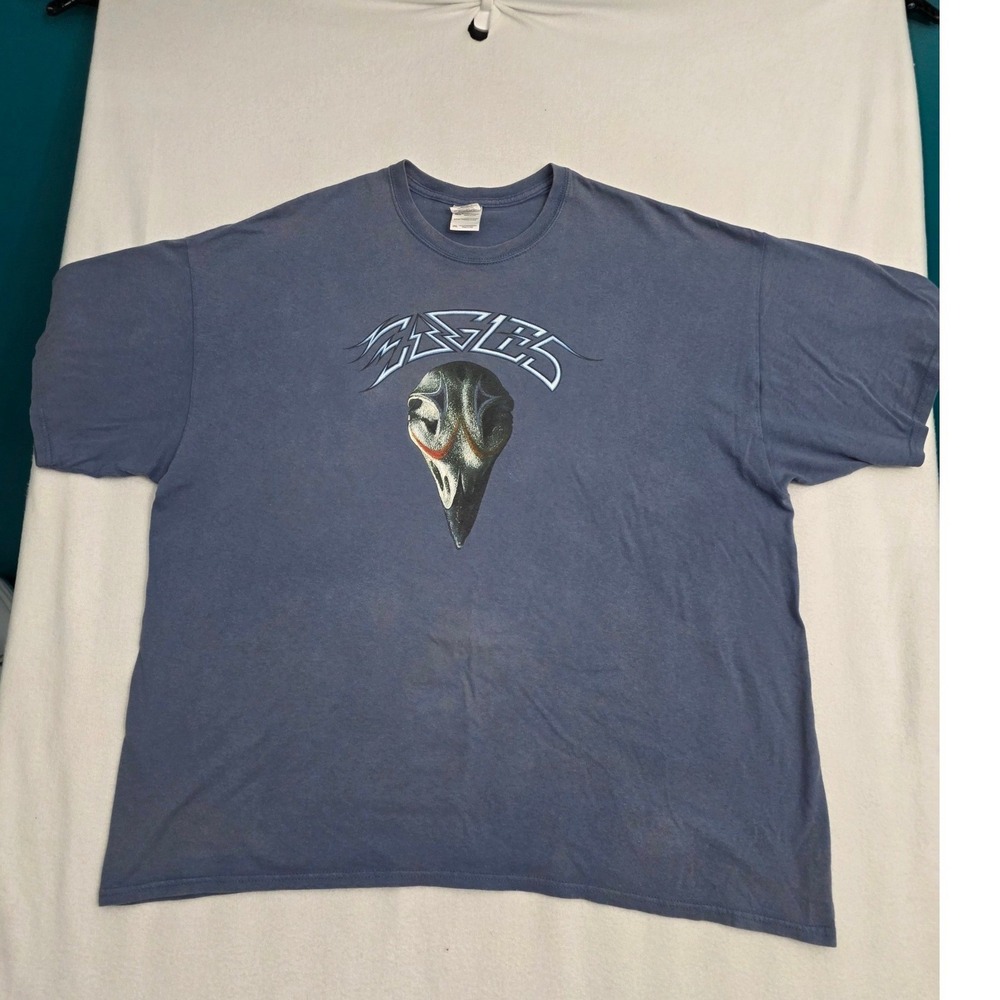 Eagles Summer 2010 Tour Graphic T-Shirt 2XL Blue Cotton Rock Band Concert Tee
